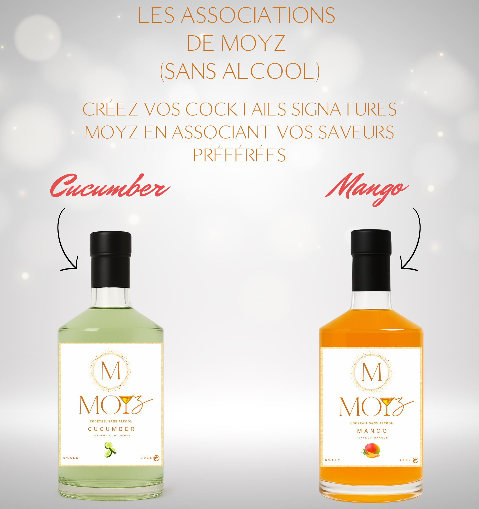 Mix & Match by MOYZ - CUCUMBER & MANGO // Cocktail de Concombre et Cocktail de Mangue SANS ALCOOL